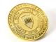 Embossed pure electroplating imitation gold fridge magnet