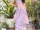 Marylebone Asymmetric Co-ord Set – Purple Cotton-Polyester Co-ord for Women | House of Fett