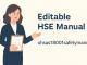 Editable HSE Manual for ISO 14001 & ISO 45001 Certification