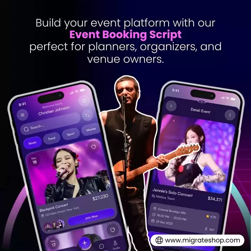 Event Booking Script – Start Your Own Event Management Platform