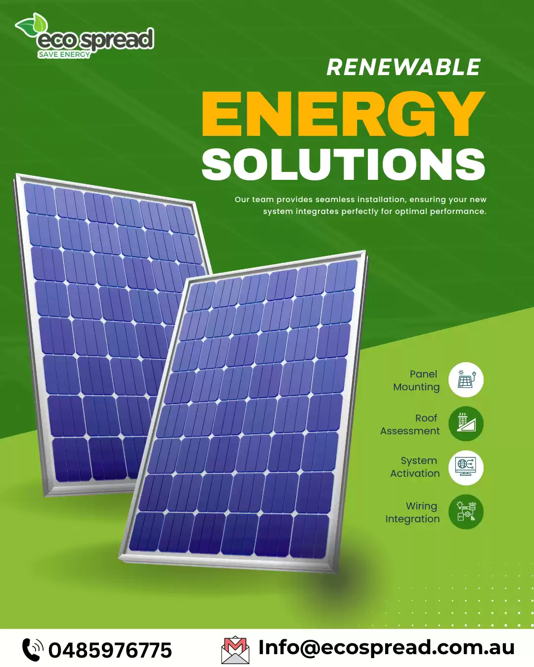 Renewable Energy Solutions by Ecospread – Expert Solar Panel Installation in Melbourne