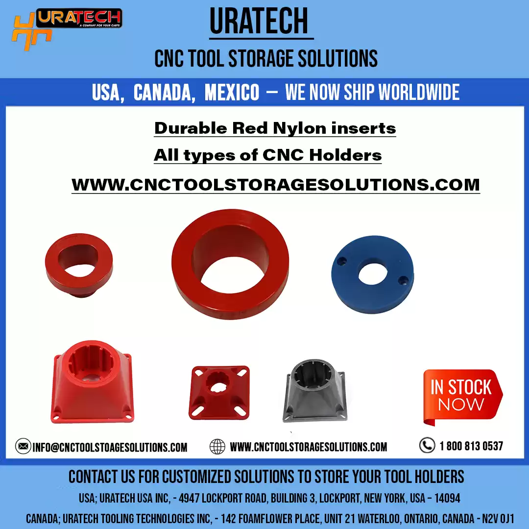 Uratech : High-Quality Red nylon inserts for all types of CNC Holders