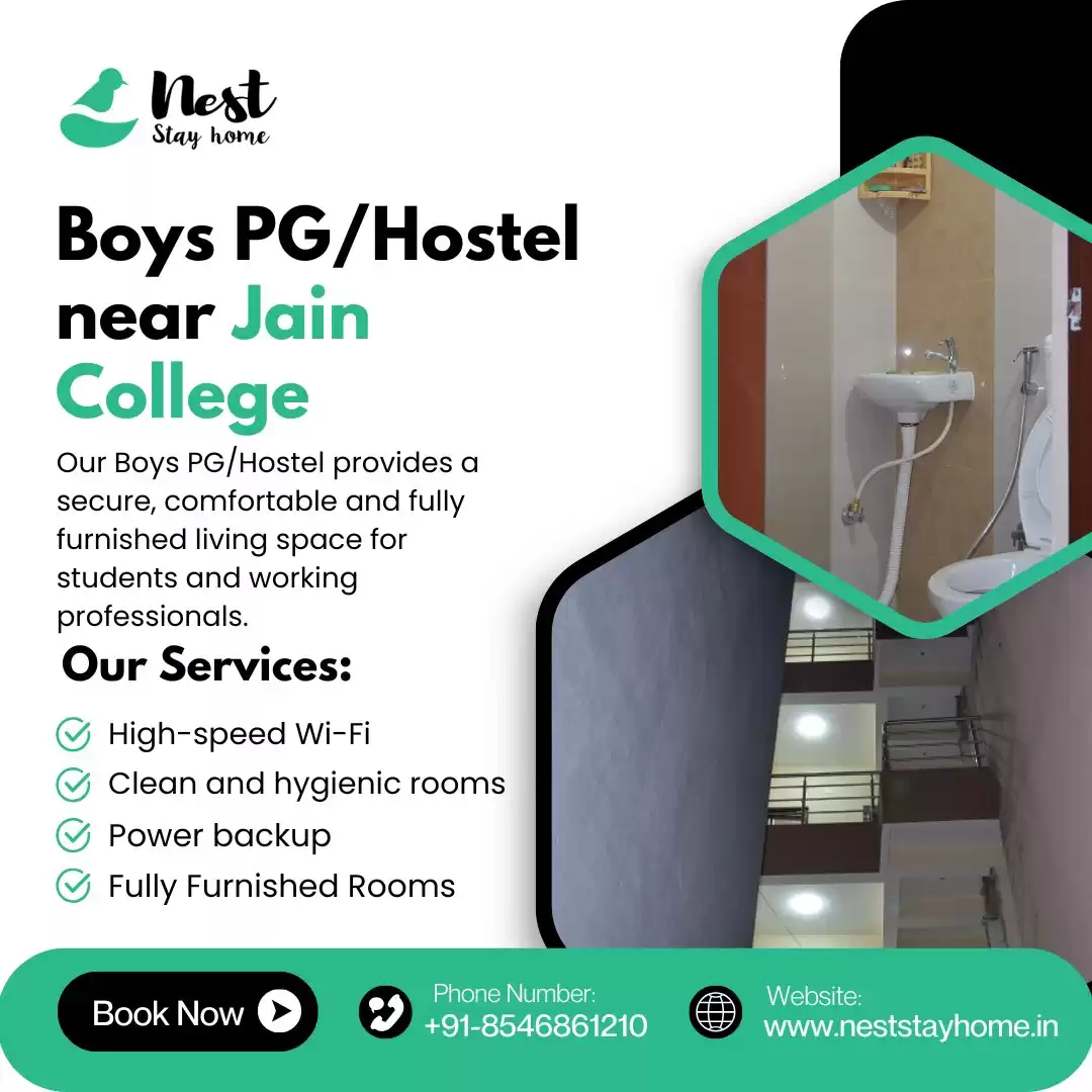 Nest Stay Home | Boys PG/Hostel near Jain College