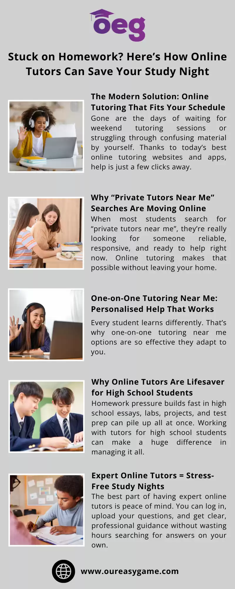 Stuck on Homework? Here’s How Online Tutors Can Save Your Study Night