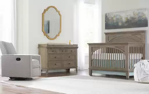 Practical and Elegant Drawer Dressers & Nursery Furniture Sets for Growing Families in CA, USA.
