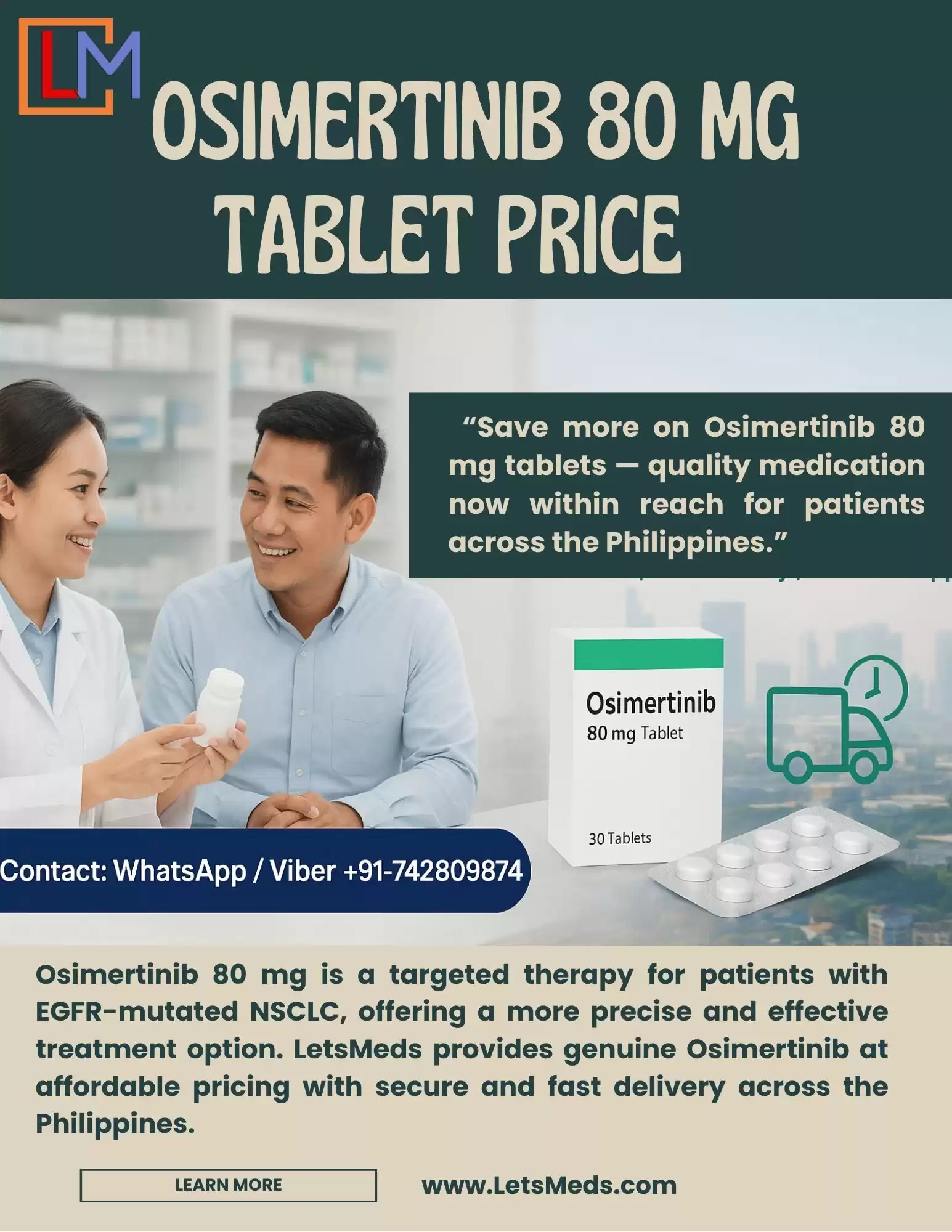 Osimertinib 80 mg Tablet Cost Philippines
