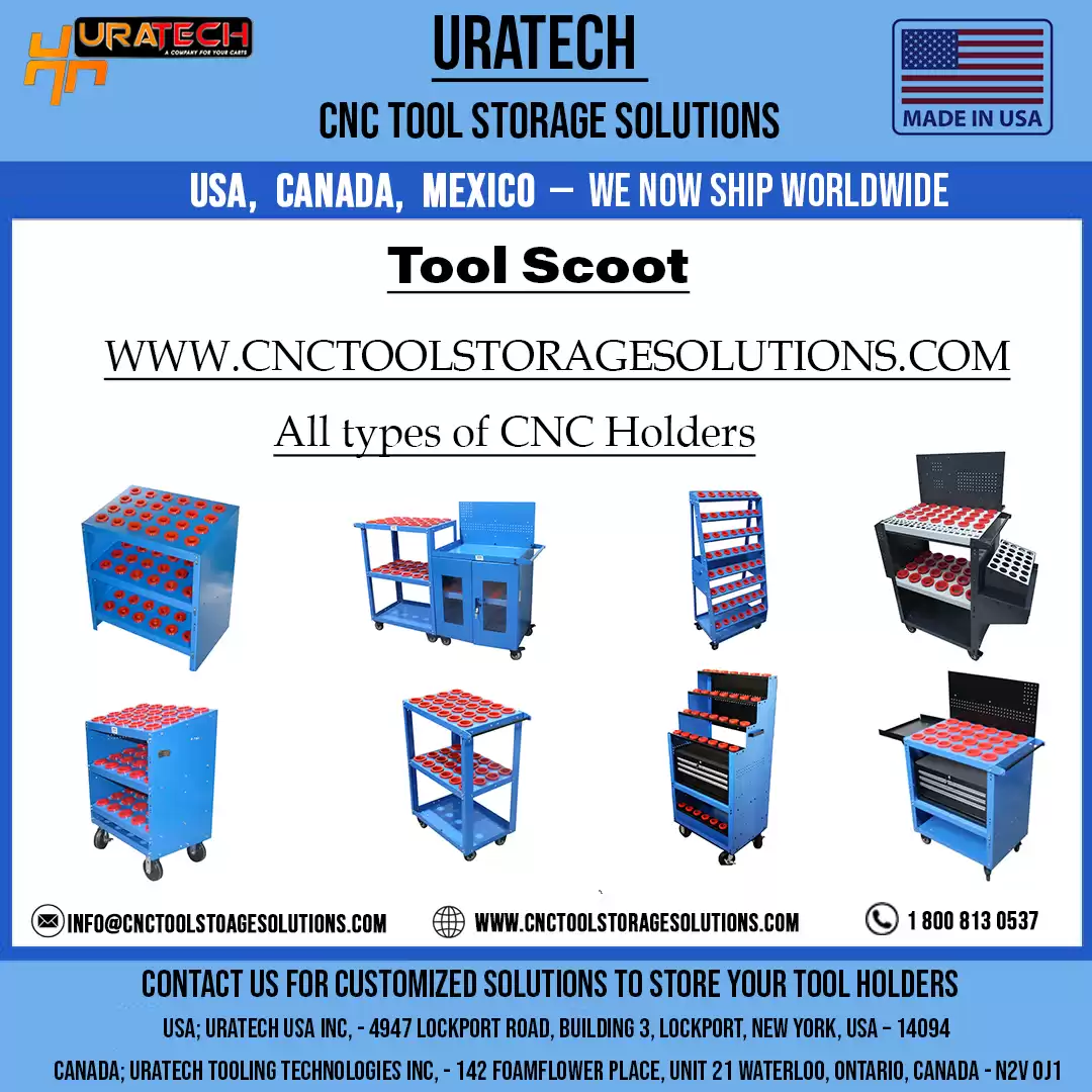 Tool Scoot – Heavy-Duty CNC Tool Holder Storage by Uratech