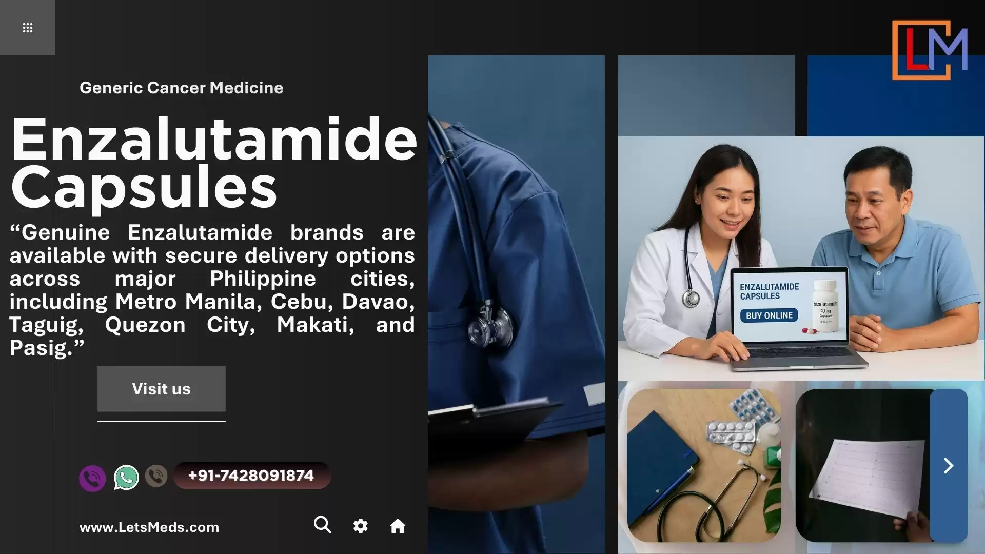  Looking for Enzalutamide Capsules in Philippines? Buy Online from LetsMeds