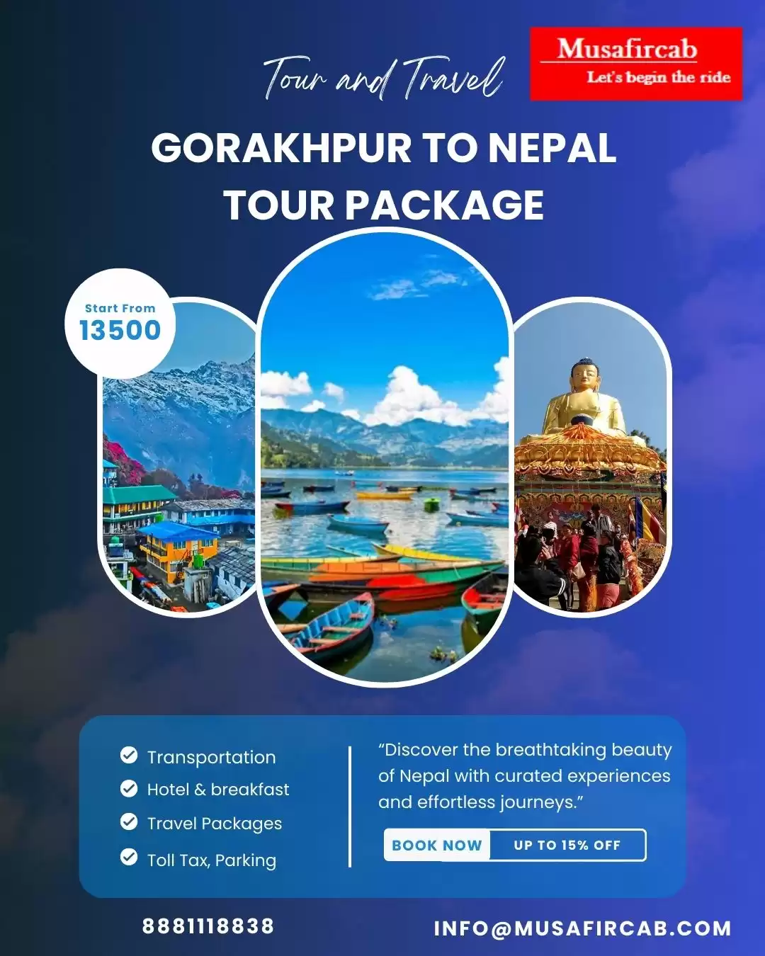 Book Gorakhpur to Nepal Tour Package