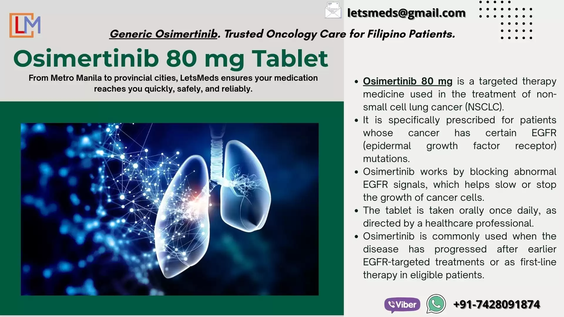Purchase Osimertinib Tablet Online Philippines