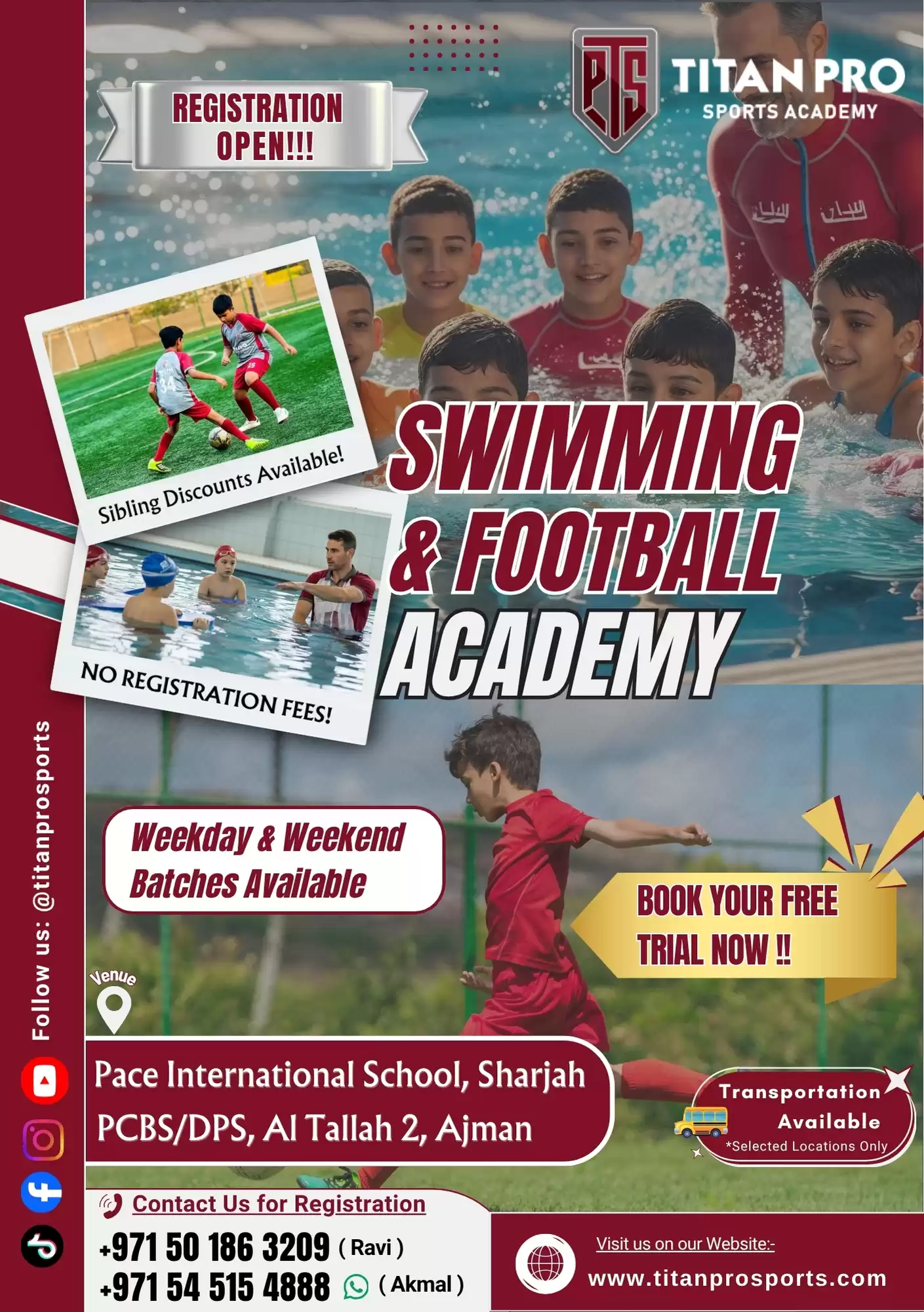 Football & Swimming Training Classes