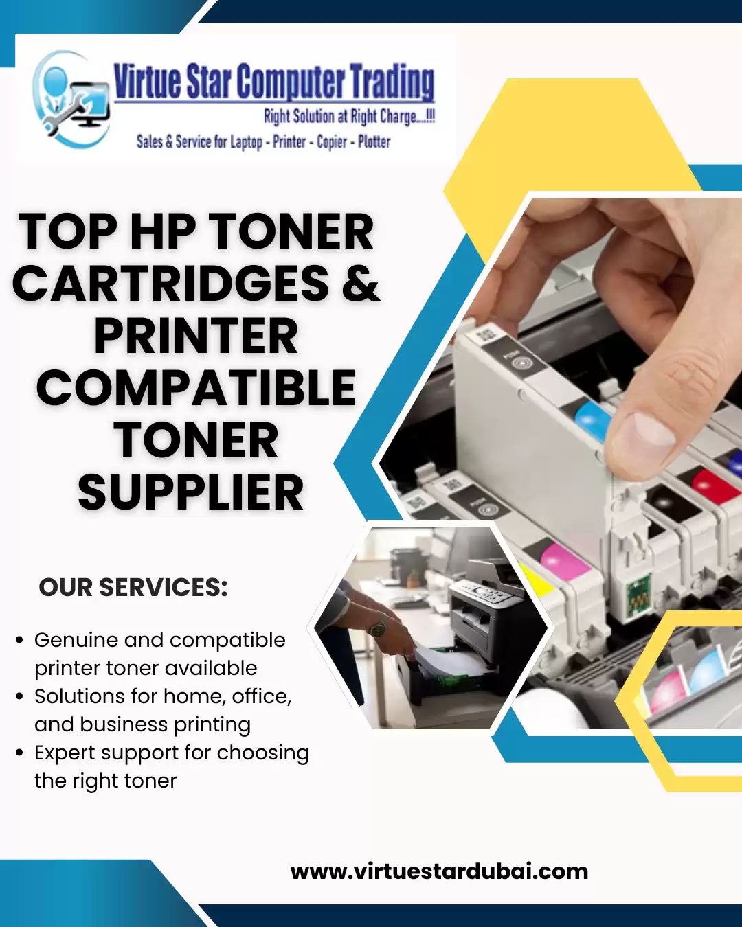 Top HP Toner Cartridges & Printer Compatible Toner Supplier in Dubai