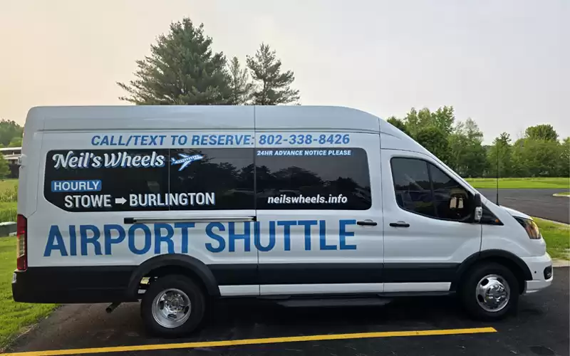 Burlington Airport to Stowe VT Taxi and Shuttle Services- Neil's Wheels