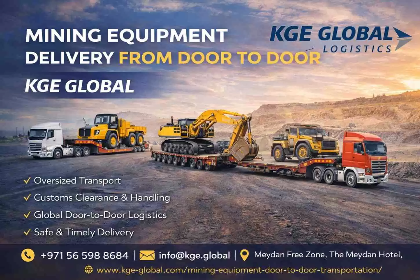 Mining Equipment Delivery from Door to Door | KGE Global