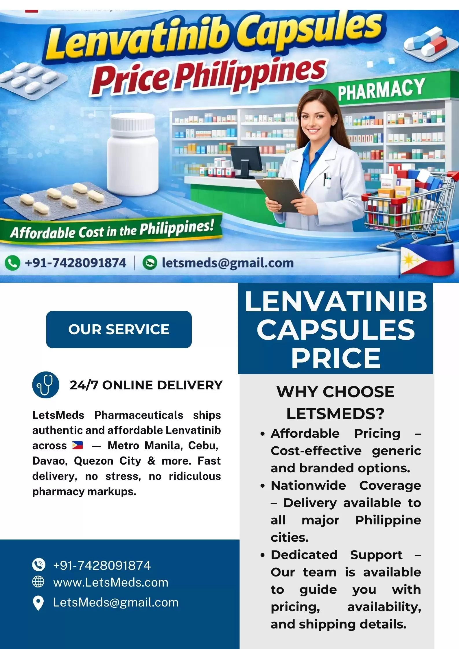 Purchase Lenvatinib Capsules Price Online Philippines