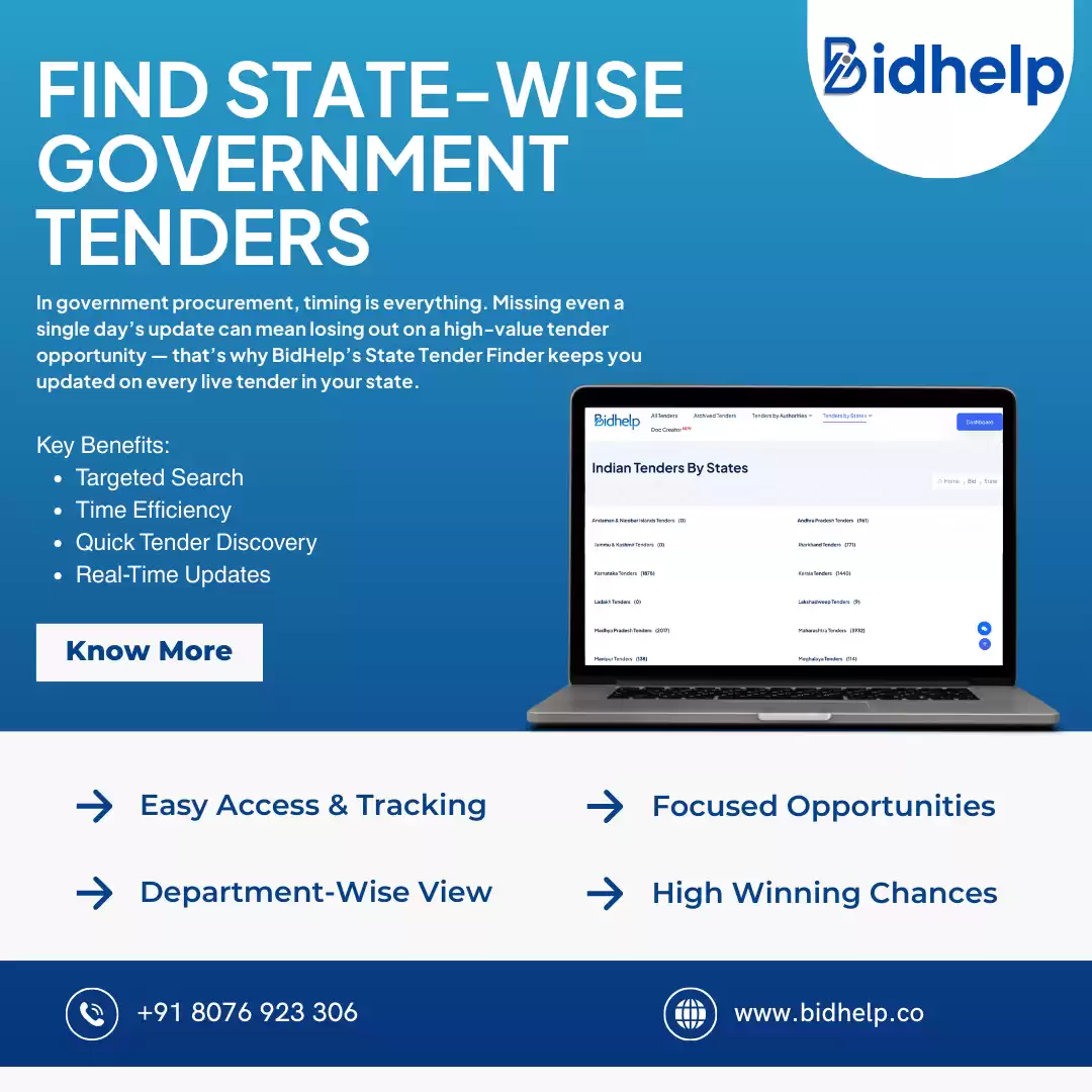 Find GeM Tenders & Government Tenders in India with BidHelp