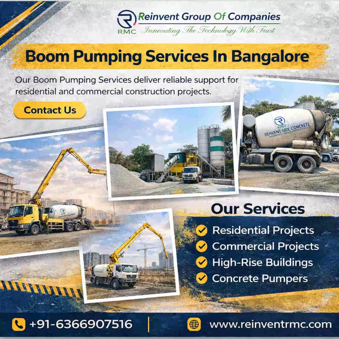 Boom Pumping Services In Bangalore | Reinvent RMC