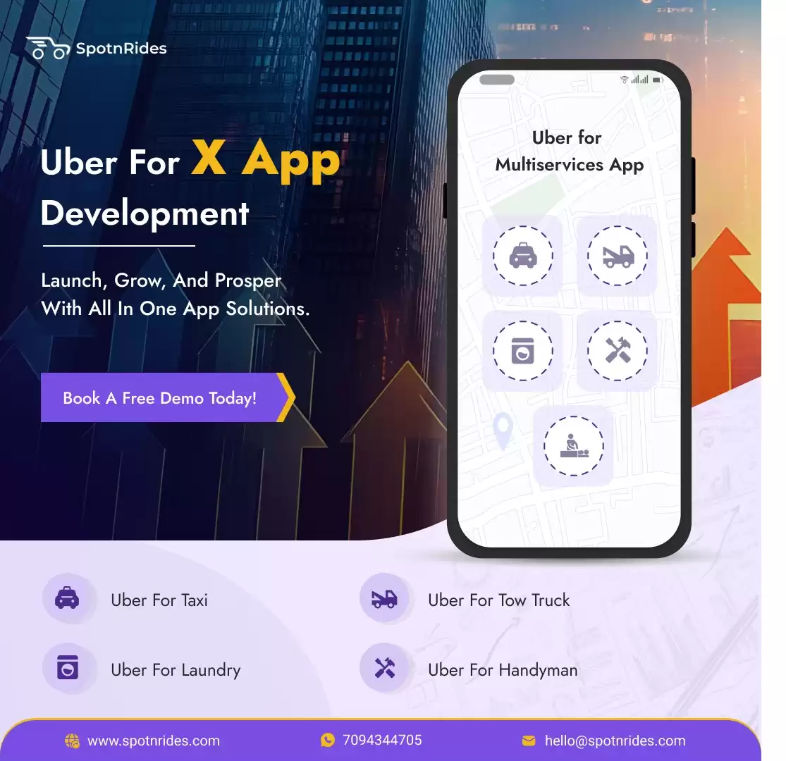Build a seamless all-in-one Uber for X app powered by SpotnRides