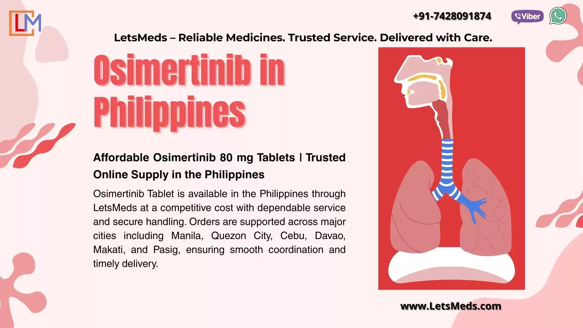 Osimertinib 80 mg Tablet at Lower Cost in Philippines