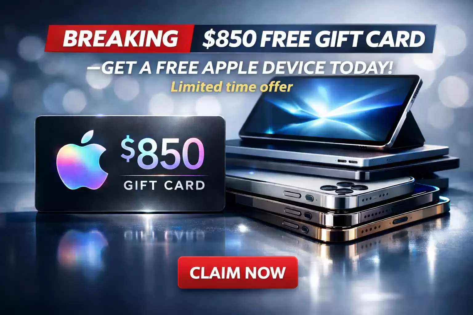 Special Offer: $850 Gift Card + Free Apple Device!