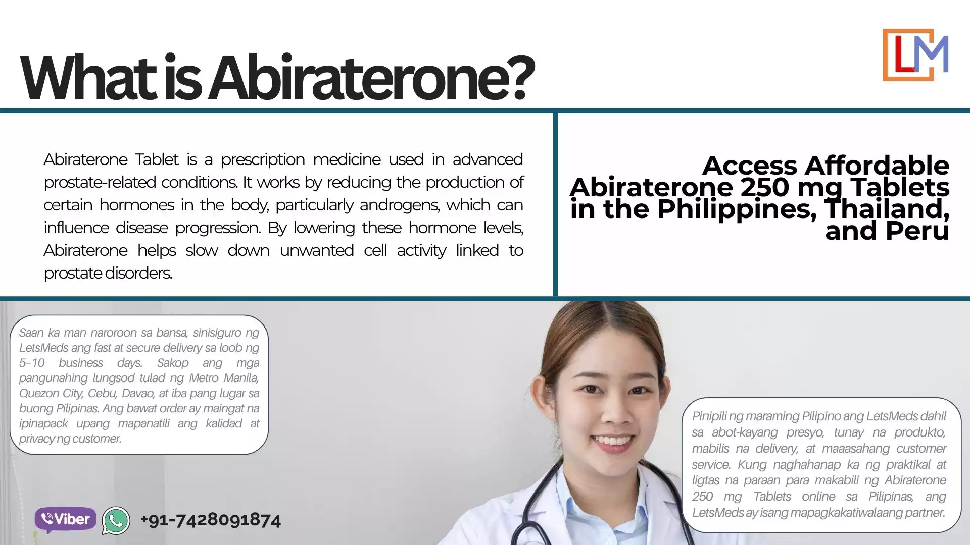 Abiraterone Acetate 250 mg Tablet Online in Philippines
