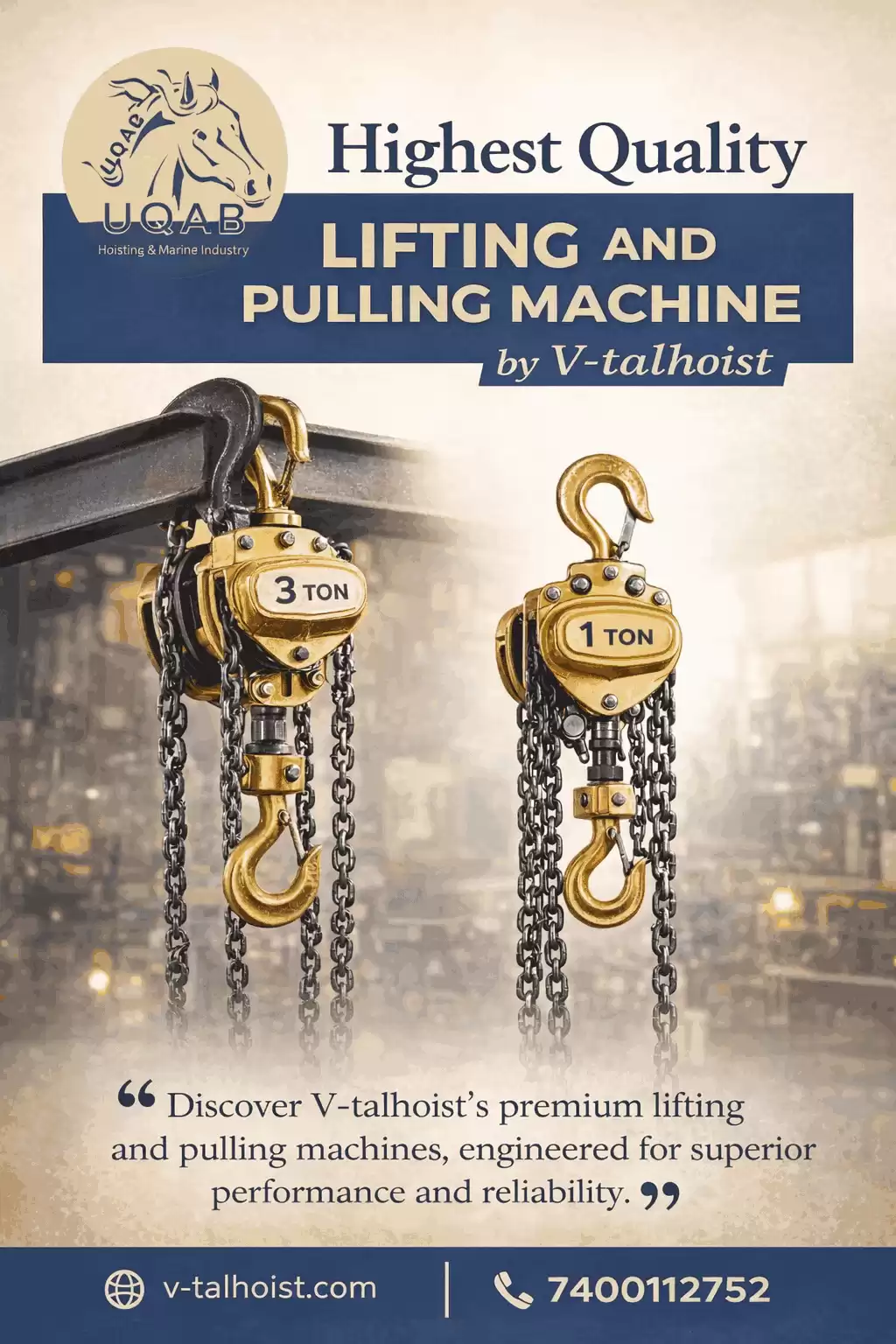 Highest Quality Lifting and Pulling Machine by V-talhoist