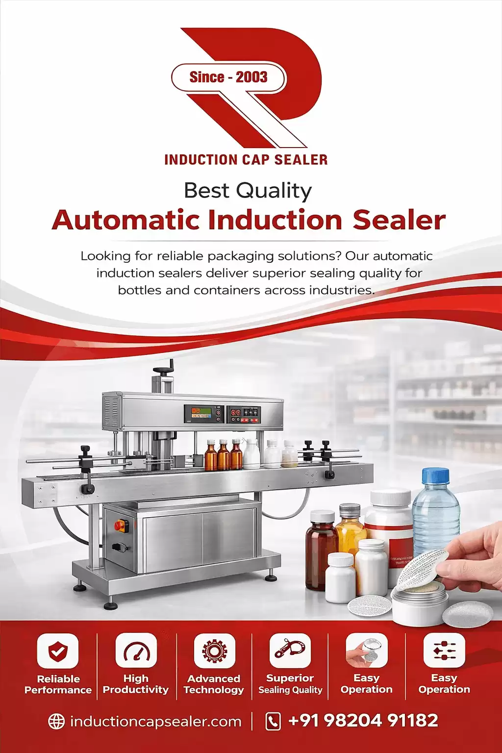 Best Quality Automatic Induction Sealer by Induction Cap Sealer