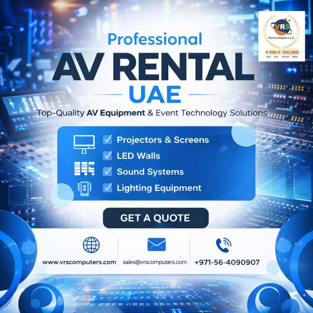 One-Stop AV Rental UAE – Projectors, Microphones & Stage Lighting