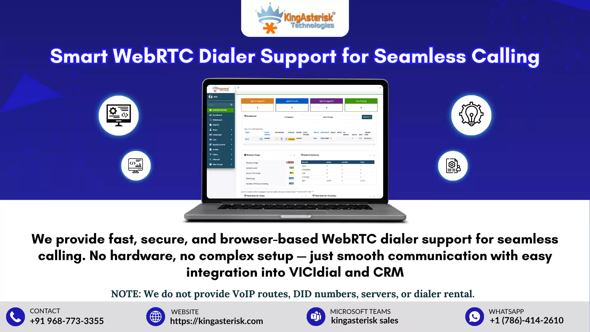 Smart WebRTC Dialer Support for Seamless Calling
