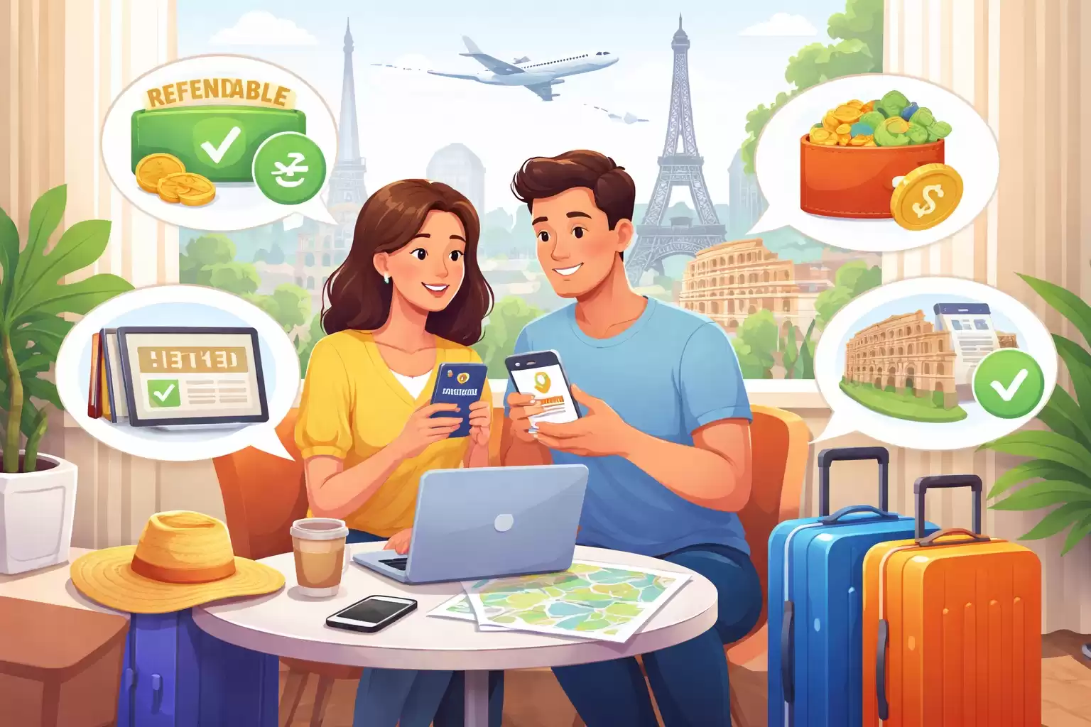 Why do travellers prefer refundable hotel bookings for Schengen visas?