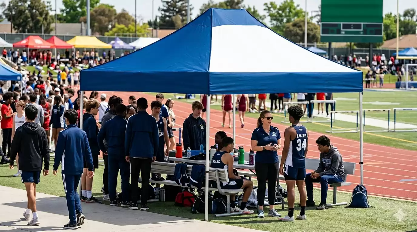 A Custom Pop-Up Canopy Relied on By Schools and Sports Clubs