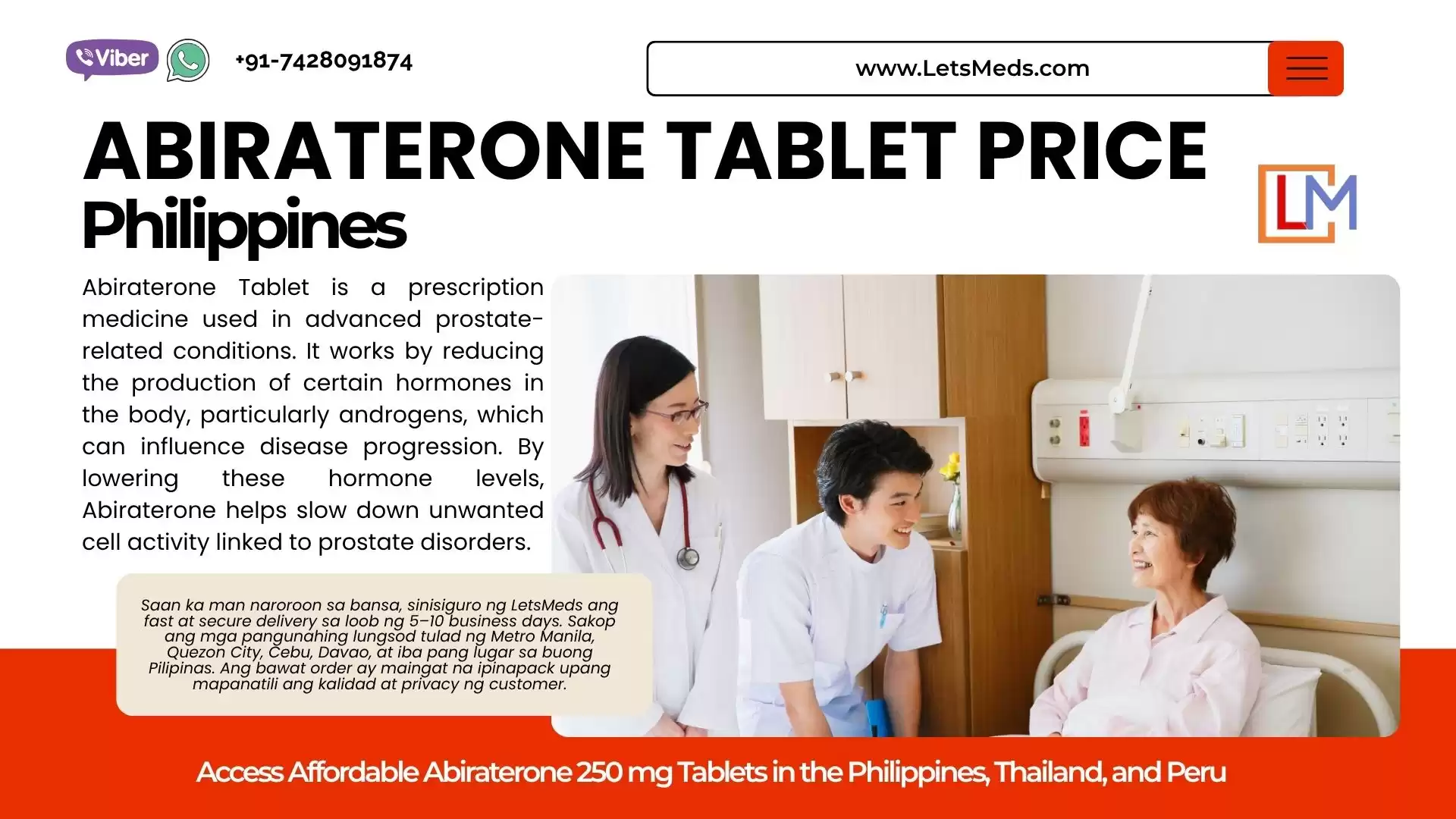 Abiraterone Tablet in Manila at Wholesale Price