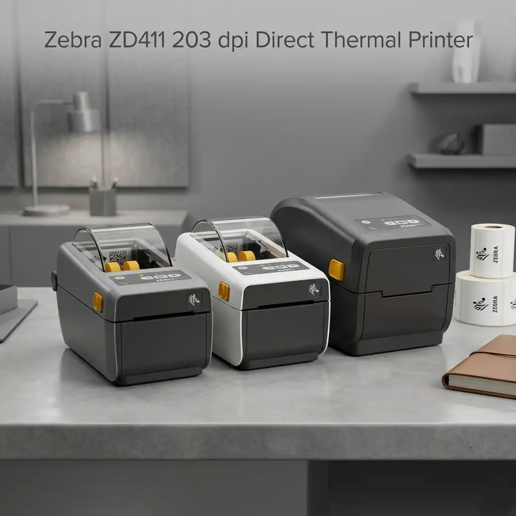 ZEBRA ZD411 203DPI Desktop Label Printer with BT & USB