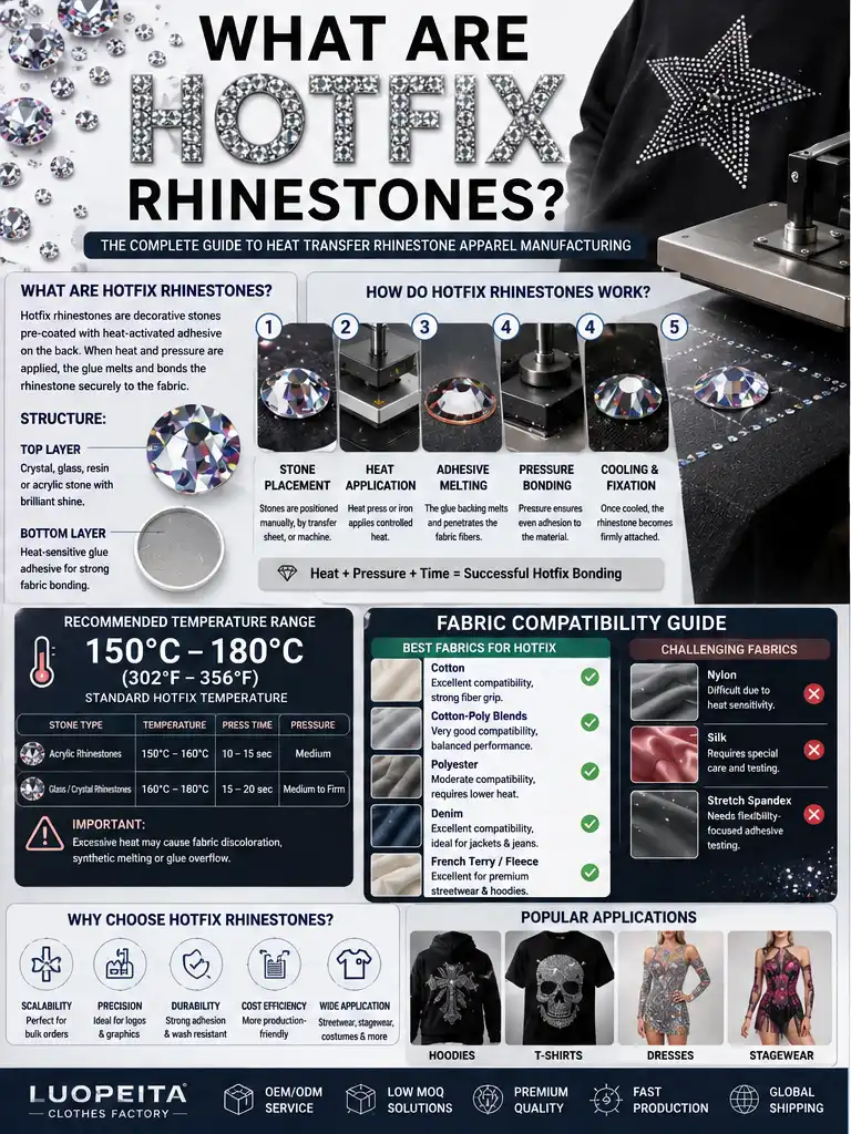 Rhinestone Transfer vs Direct Application: Which Is Better for Apparel Manufacturing? | Luopeita Clothes Factory