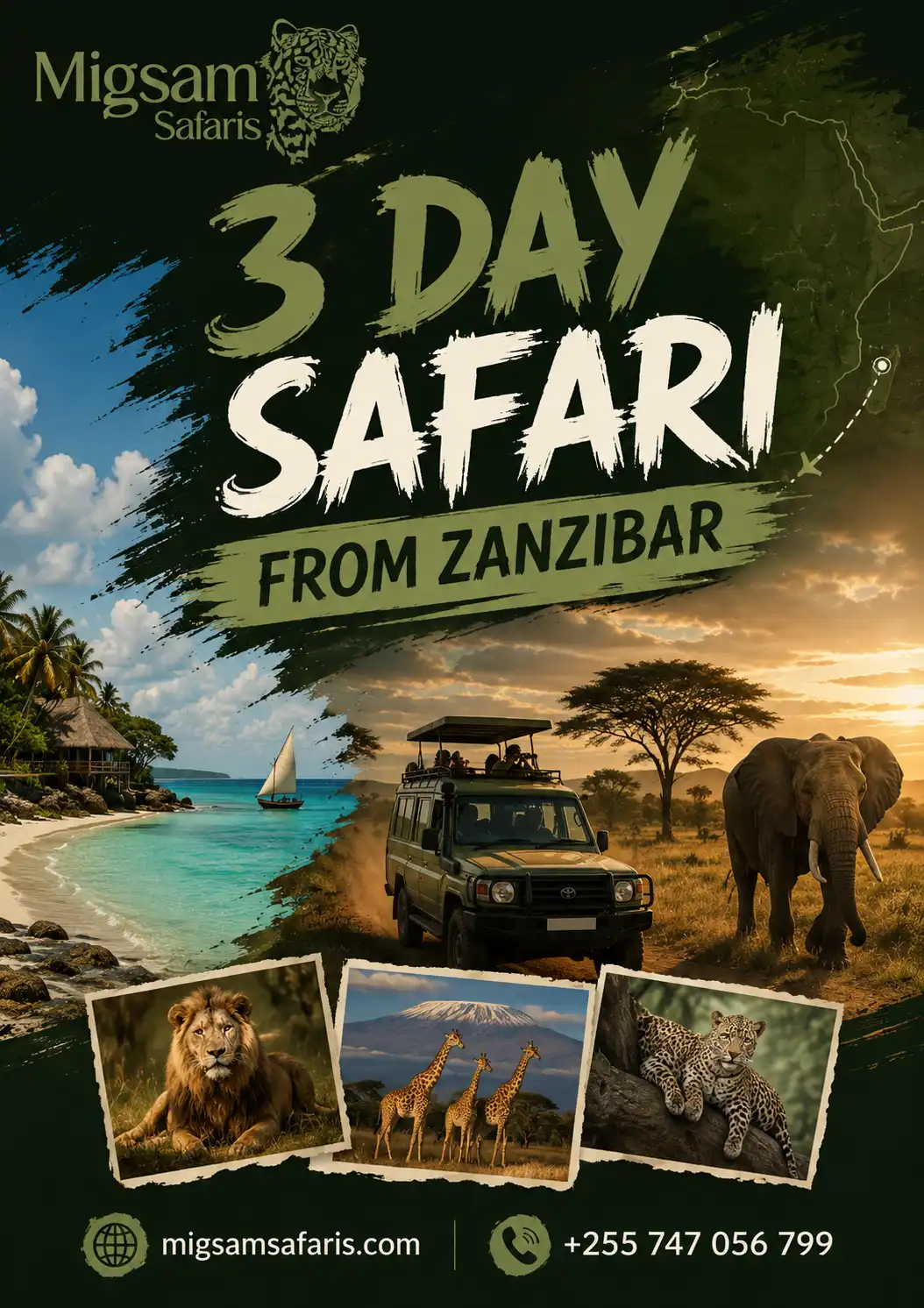 3 Day Zanzibar Safari Adventure to Serengeti Ngorongoro and Tarangire