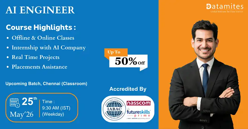 DataMites Artificial Intelligence Course in Chennai