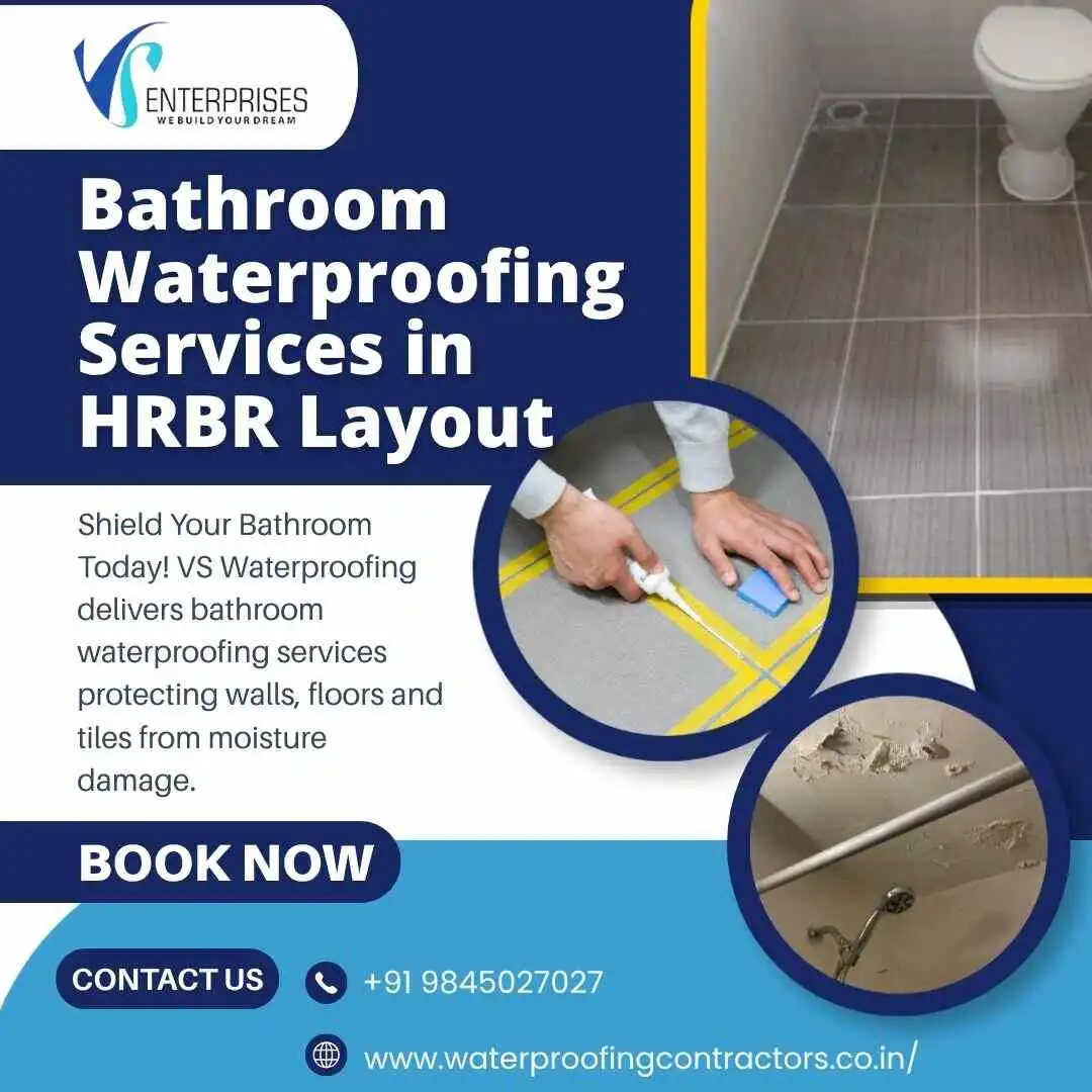 Bathroom waterproofing services in HRBR Layout