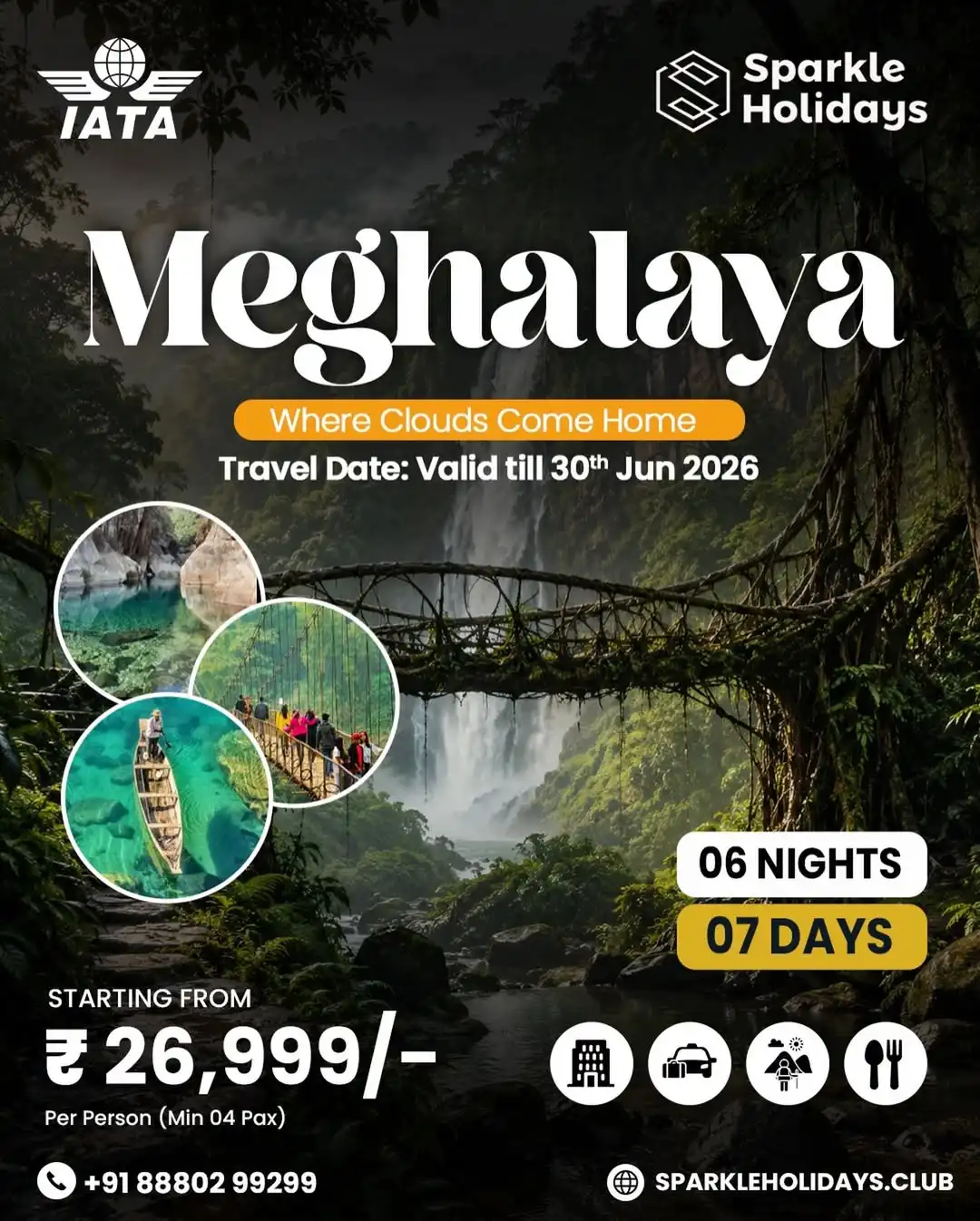 Ahmedabad to Assam Meghalaya Tour Package – 6 Nights 7 Days Meghalaya Holiday with Sparkle Holidays