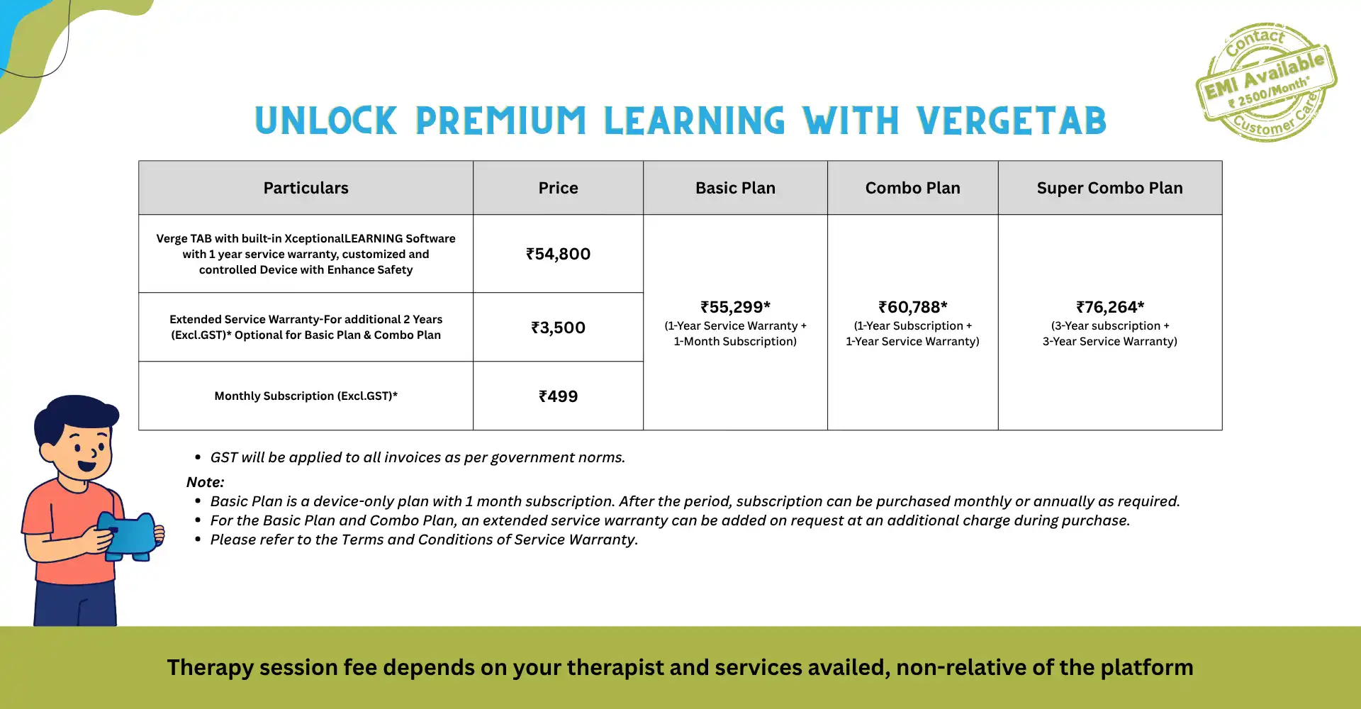 Buy Digital Therapy Device for Special Education | VergeTAB