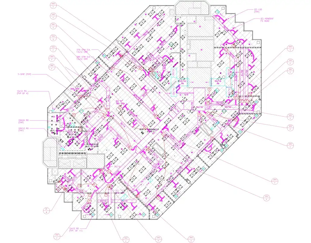 High-Fidelity MEP CAD Drafting for Complex Engineering Projects