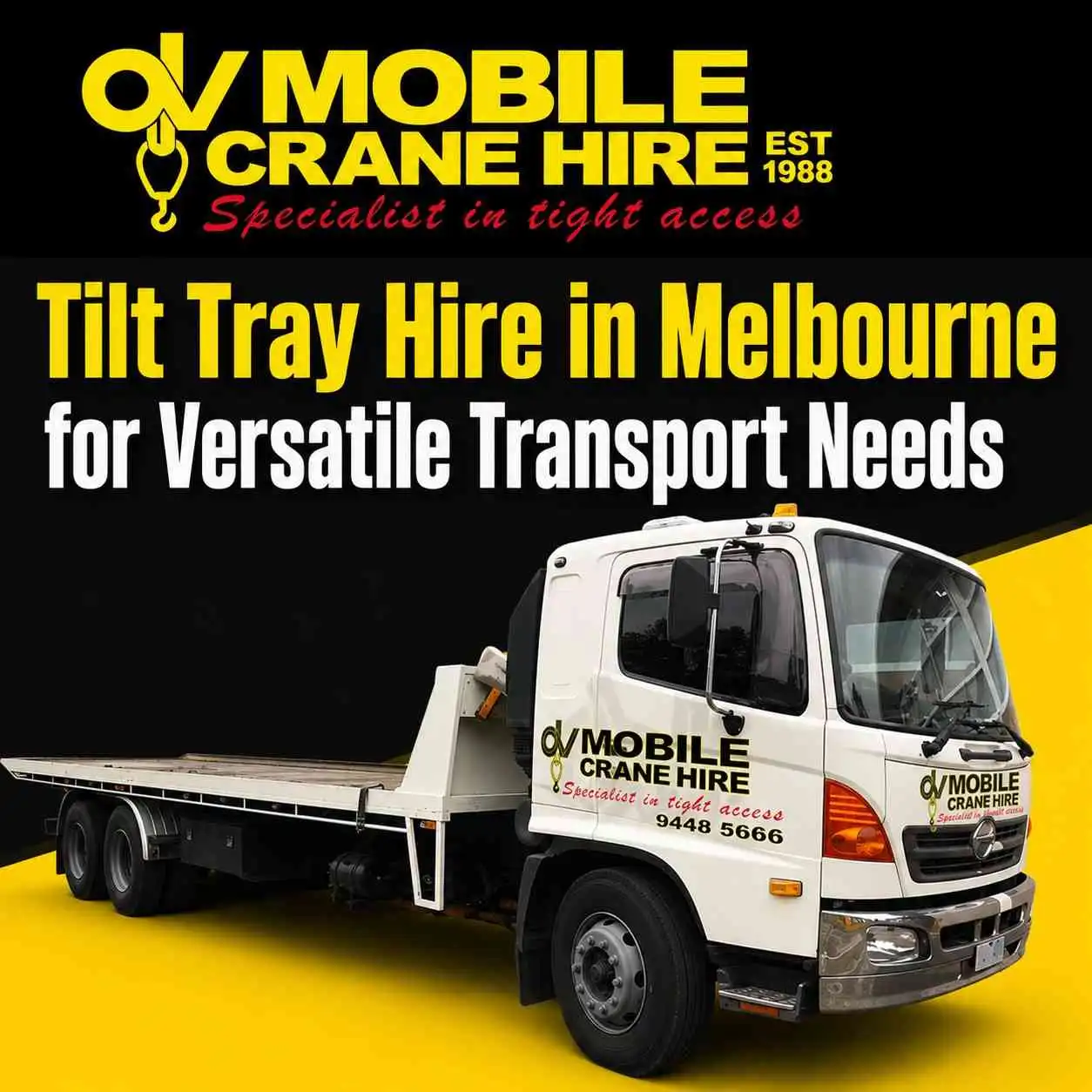 Tilt Tray Hire in Melbourne for Versatile Transport Needs