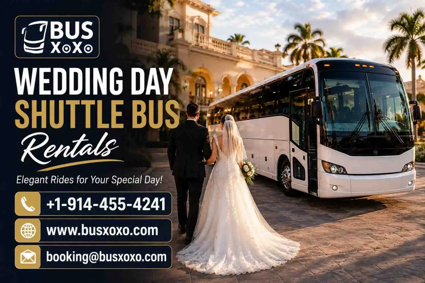 wedding shuttle bus transportation service easy guest transpostation