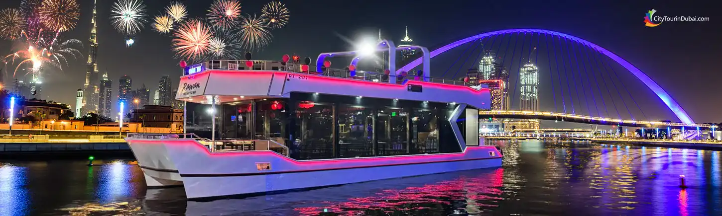 Experience Luxury New Year Canal Cruise Dinner by CityTourinDubai