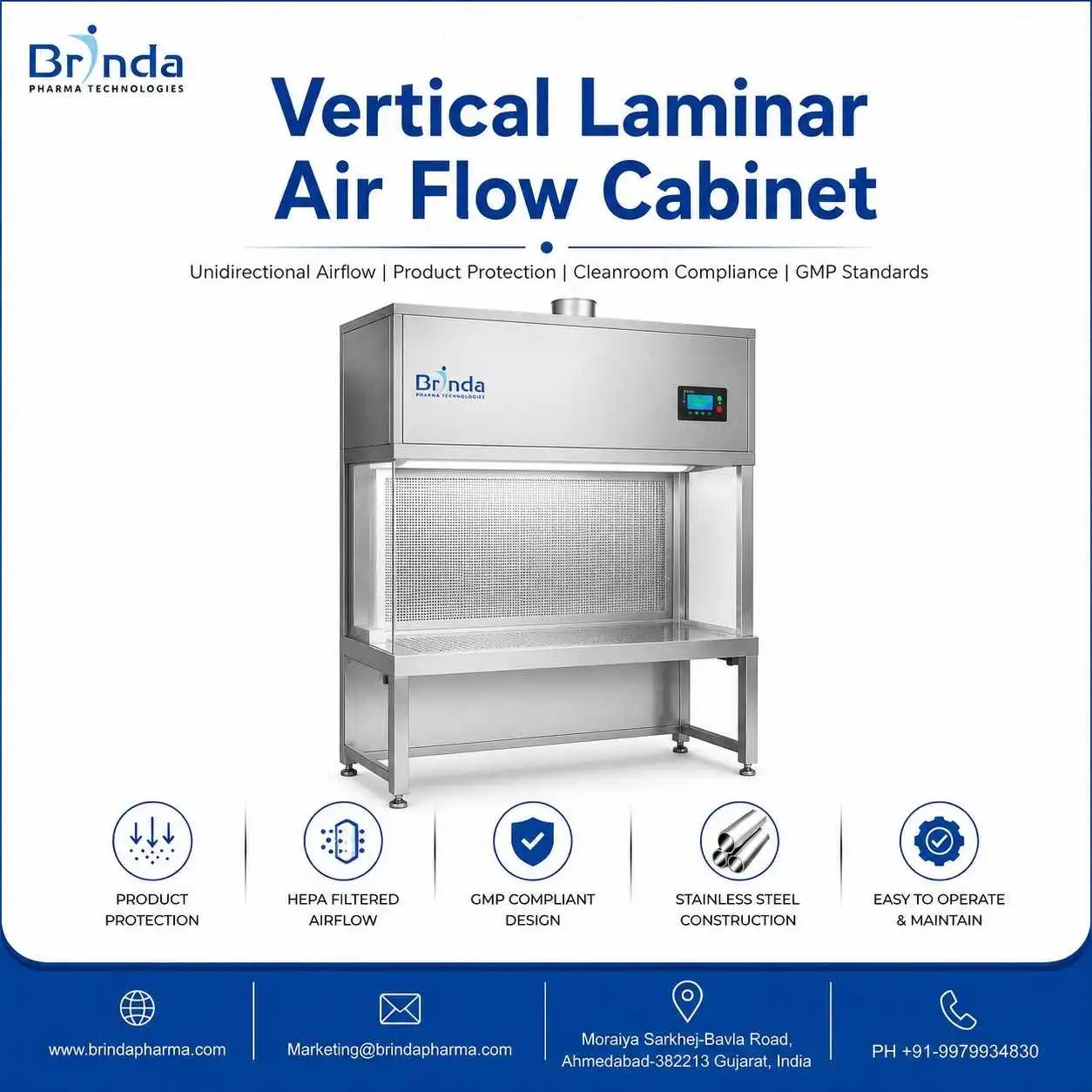 Vertical Laminar Air Flow Cabinet Supplier in India