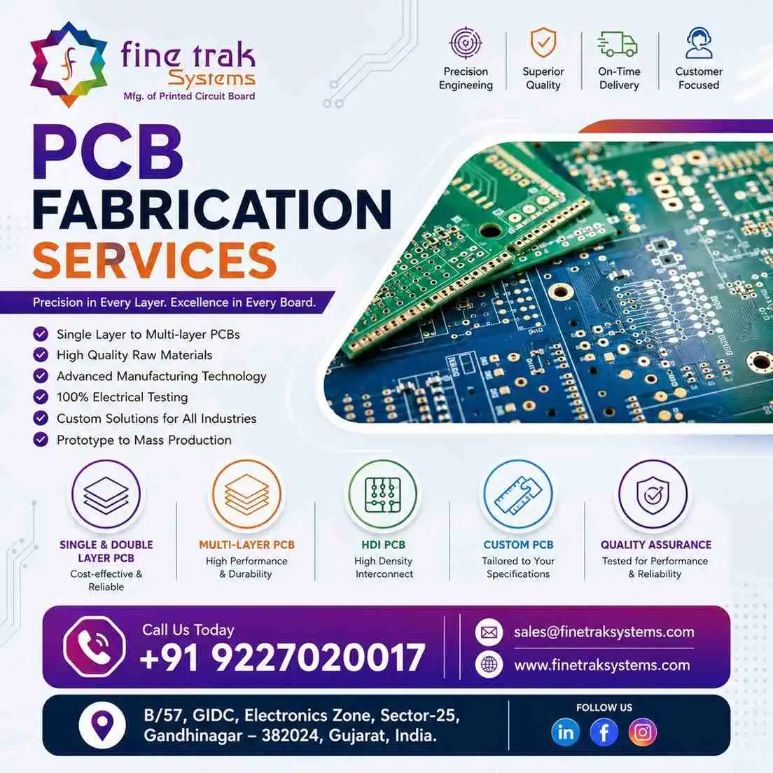 High Precision PCB Fabrication Services for All Industries