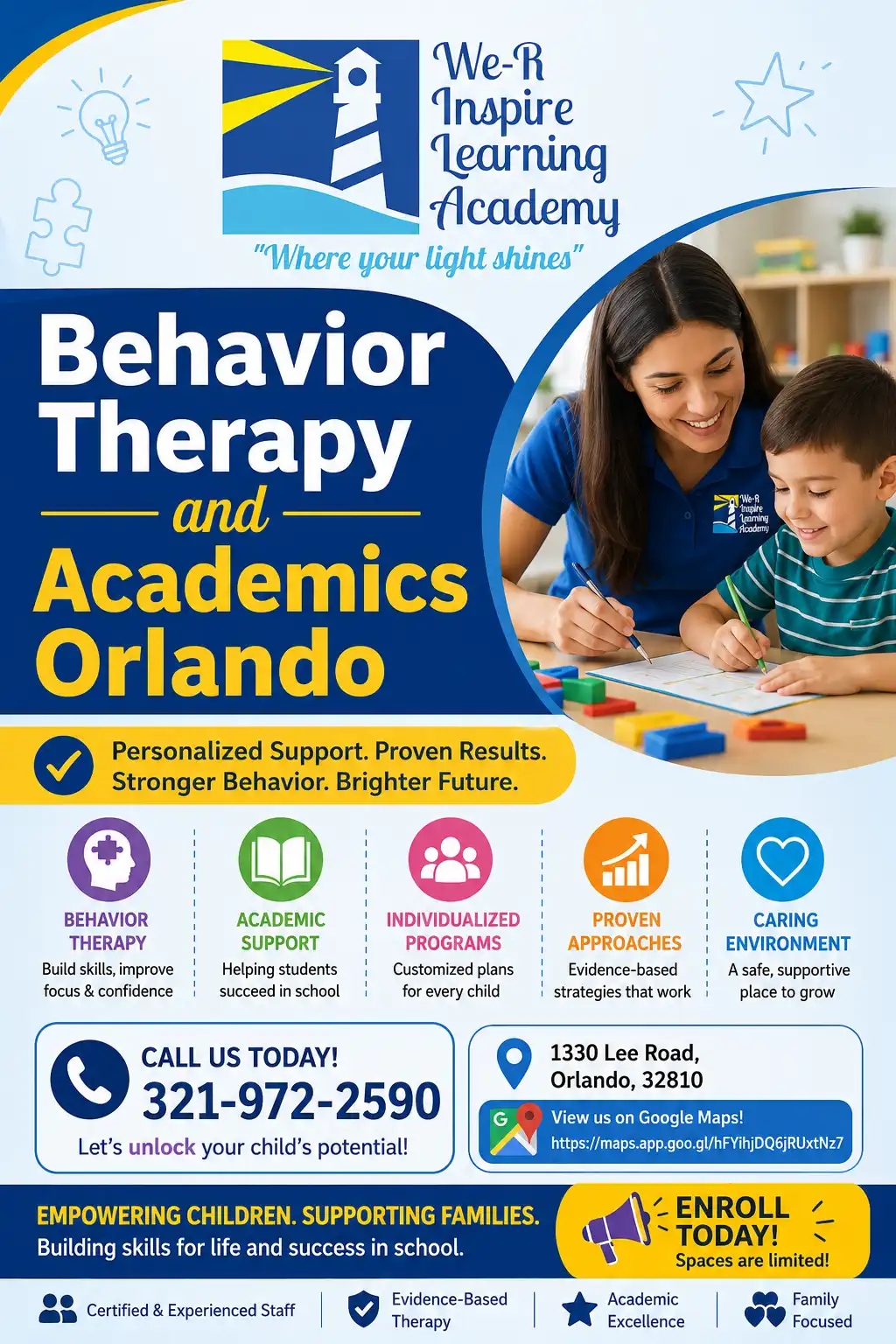 Discover Trusted Behavior Therapy & Academic Support for Kids in Orlando