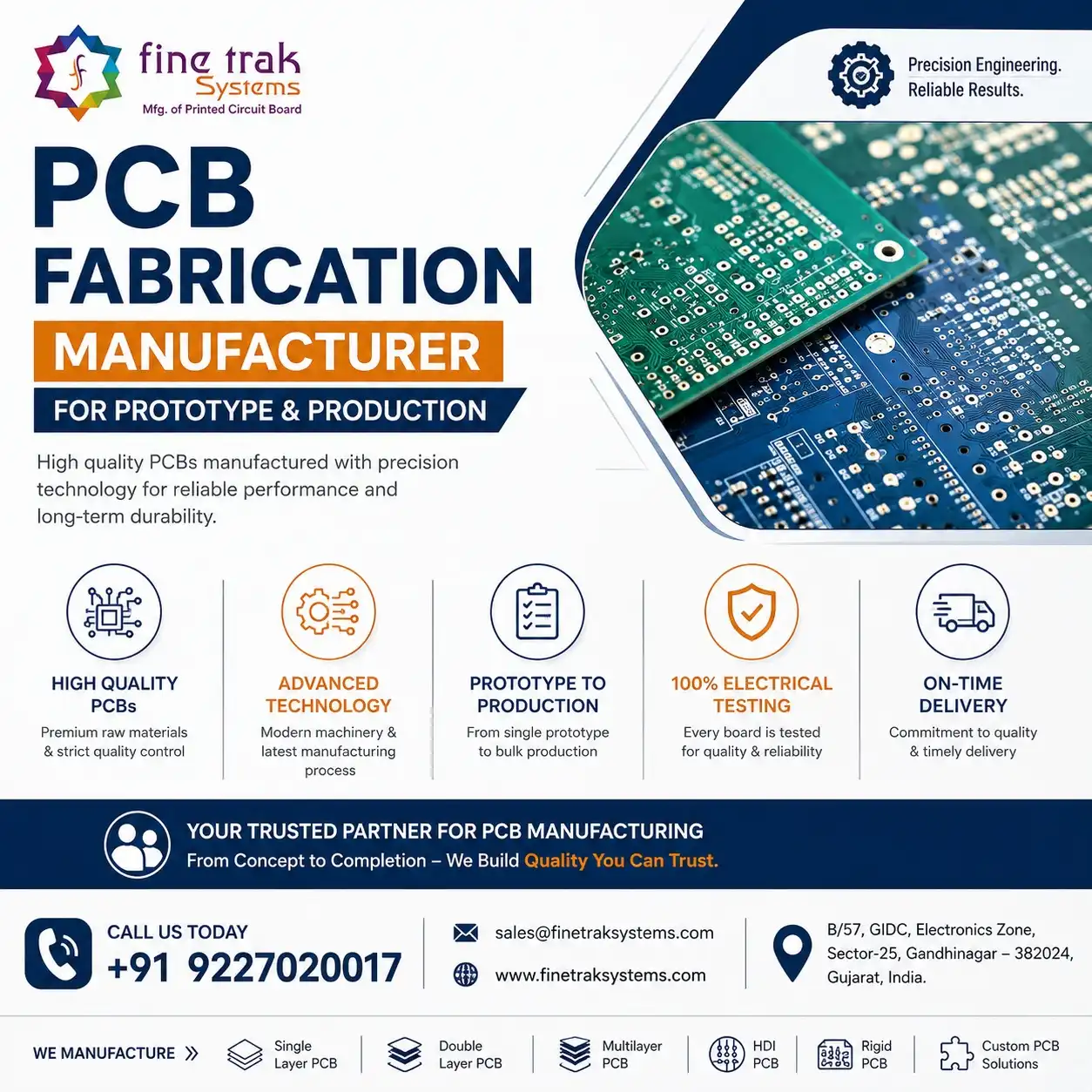 PCB Fabrication Manufacturer for Prototype & Production