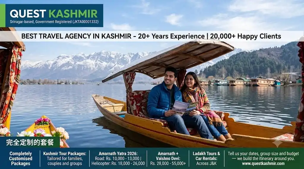 Best Travel Agency in Kashmir — Customised Kashmir & Ladakh Packages 2026