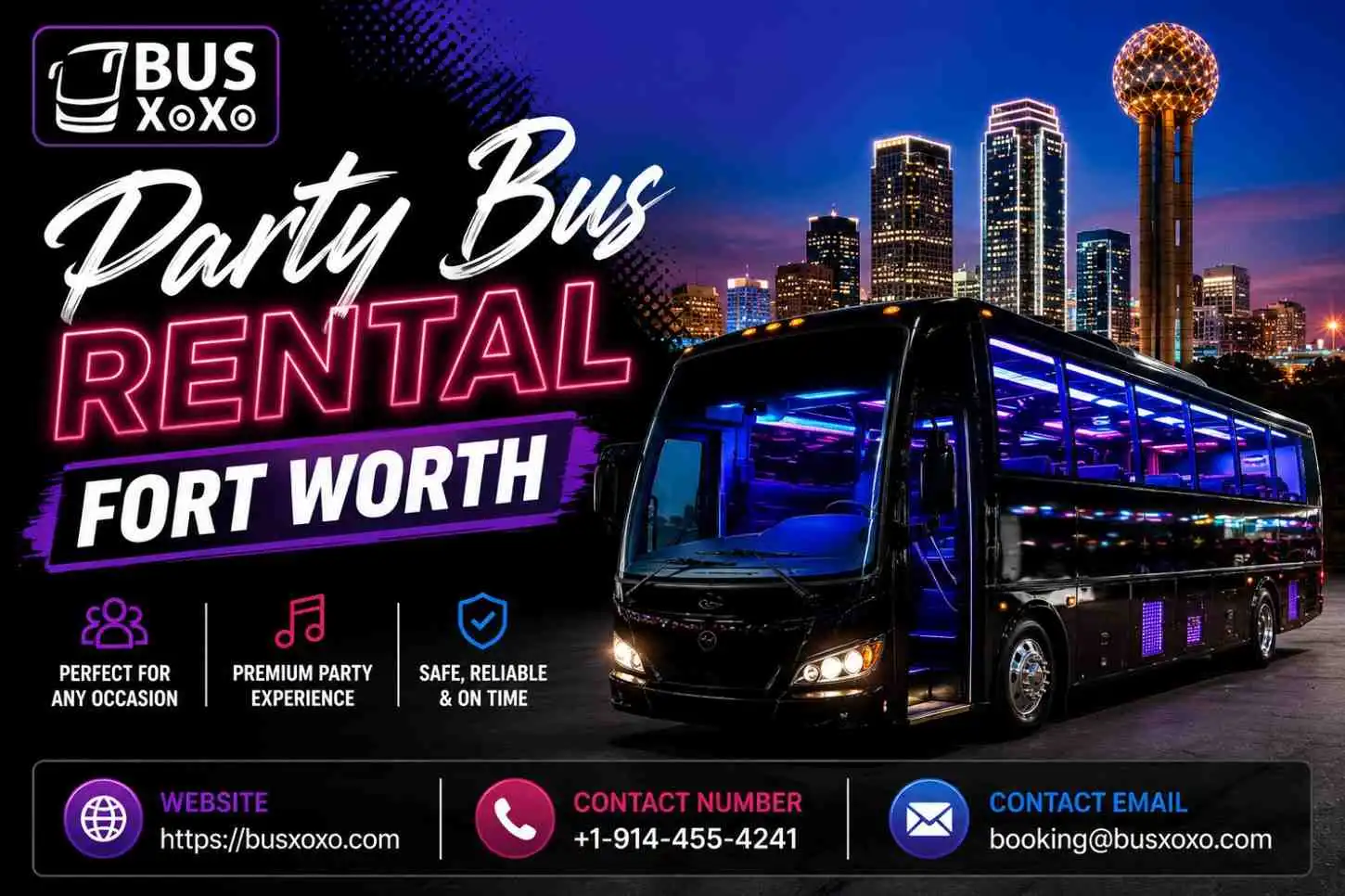 Party Bus Rental Fort Worth – Affordable & Fun Group Transportation