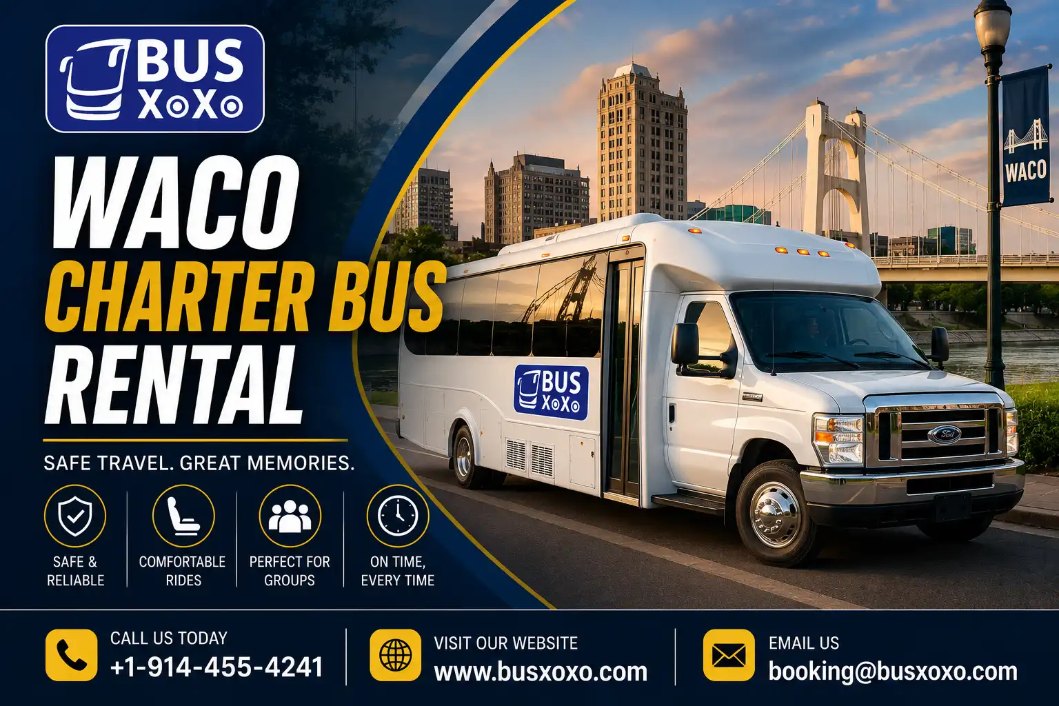 Charter Bus Rentals in Waco for Easy & Affordable Group Travel